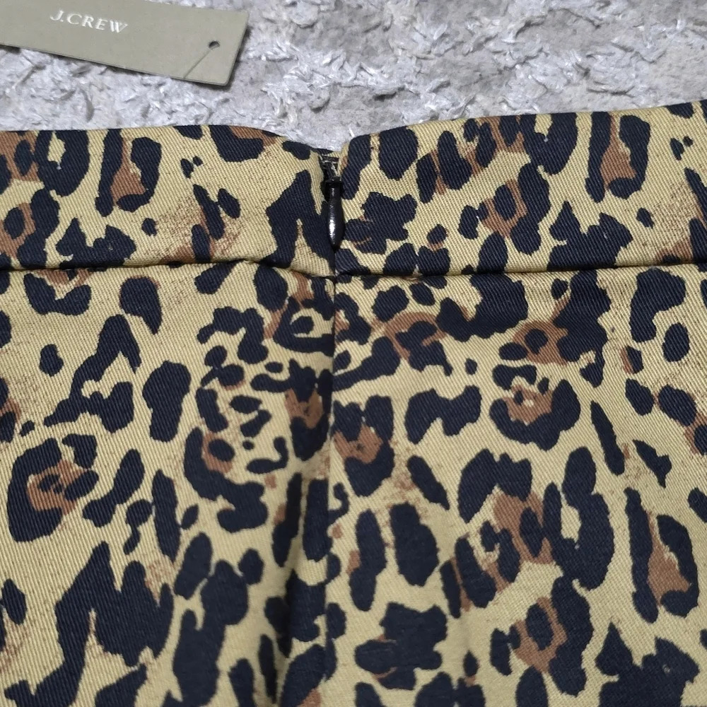 J CREW No. 2 Pencil Skirt in Leopard Print Bi-stretch Cotton Elastane, Lined, 2P - Picture 6 of 16